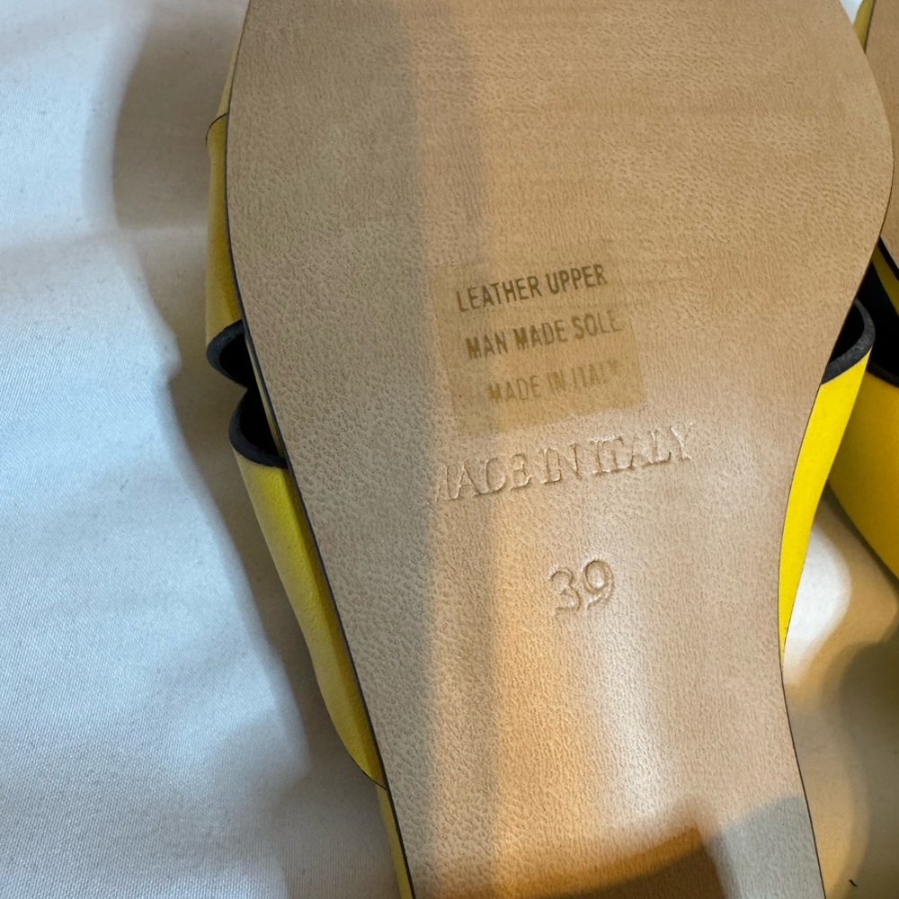 Emanuele Crasto Yellow Woven Leather Sandels - Picture 5 of 6
